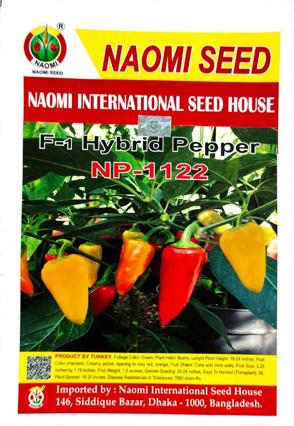 F-1 Hybrid Pepper  NP-1122 Write to Md Shakil Ahmed